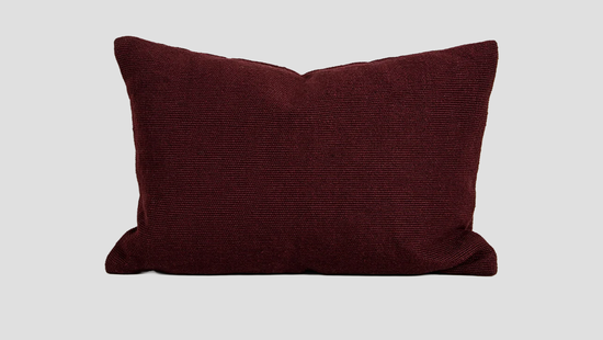 Clipper Outdoor Cushion — Claret recycled PET cushion, 600 × 400 mm