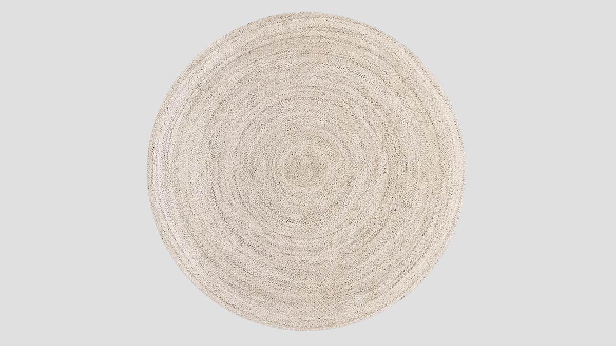 Corfu Outdoor Round Floor Rug in Ivory, 210cm diameter