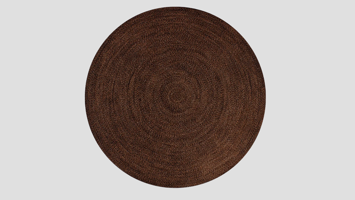 Corfu Outdoor Round Floor Rug in Tobacco, 210cm diameter
