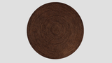Corfu Outdoor Round Floor Rug in Tobacco, 210cm diameter