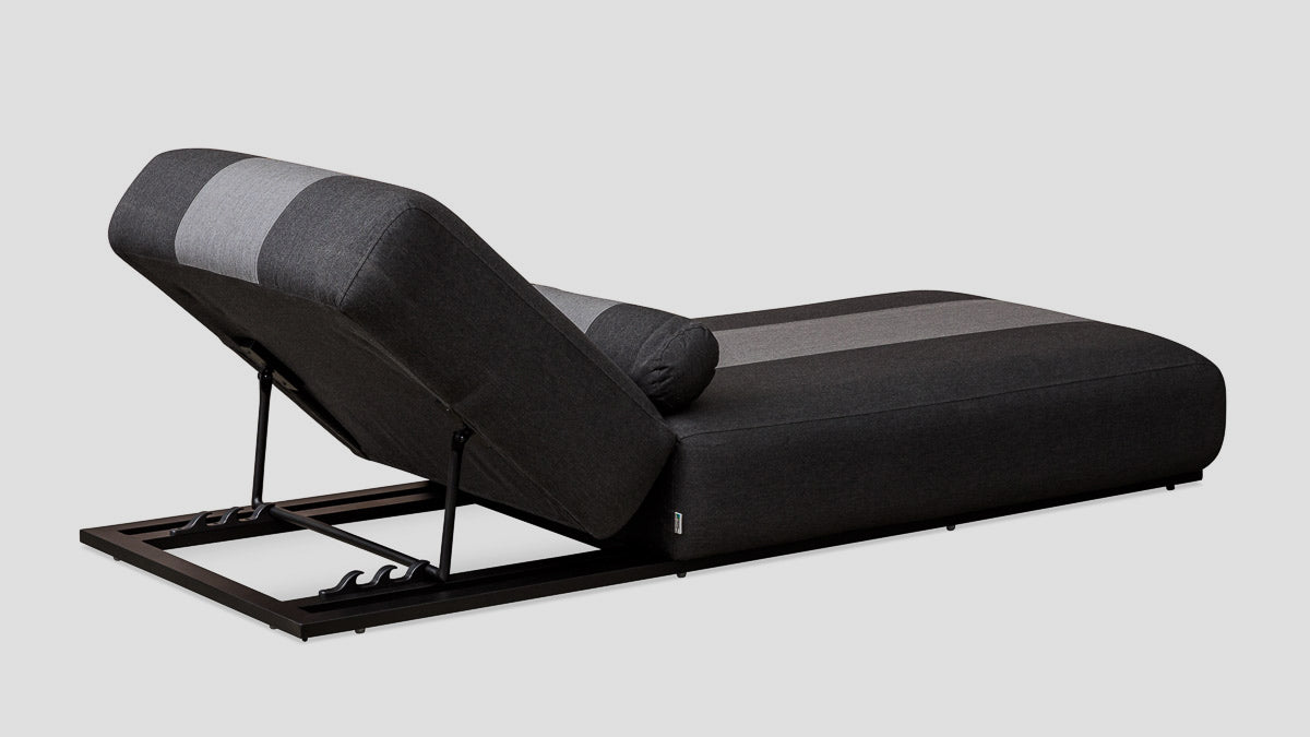 Coromandel Striped Lounger Sooty Back