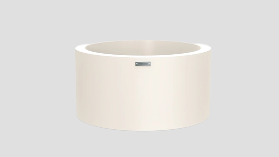 Cylindrus 350 Ivory, 700 x 700 x 350 mm