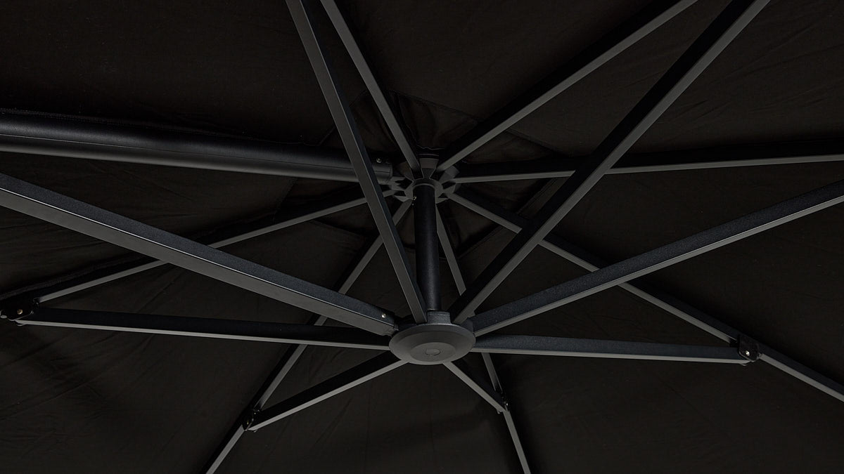 MALIBU CANTILEVER UMBRELLA – BLACK 3M
