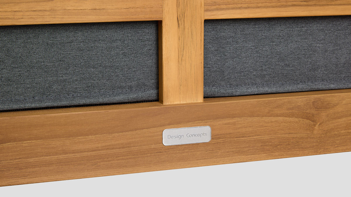 TASMAN TEAK DOUBLE RIGHT ARM SECTION