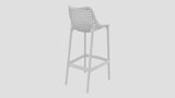 Epsom Bar Stool White Angle