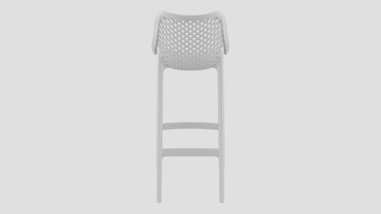 Epsom Bar Stool White Back