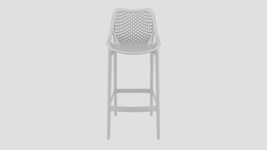 Epsom Bar Stool White Front