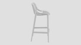 Epsom Bar Stool White Side