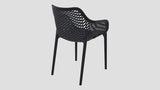 Epsom Dining Arm Chair Black Back Angle