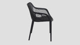 Epsom Dining Arm Chair Black Side