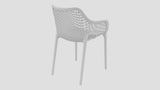 Epsom Dining Arm Chair White Back Angle