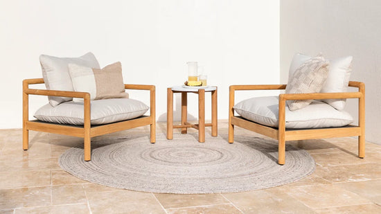 Finn Outdoor Cushion Almond In Situ 4