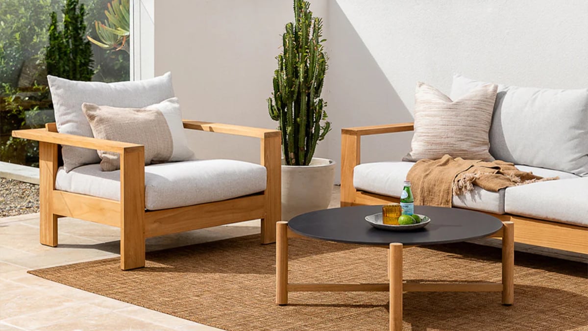 Finn Outdoor Cushion Almond In Situ 5