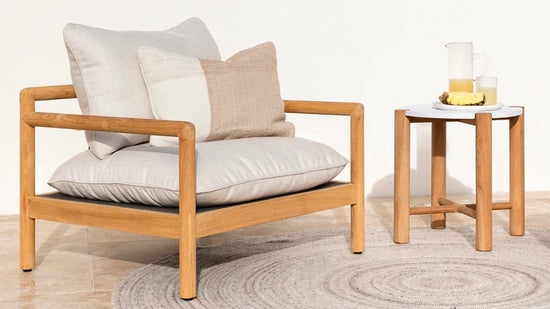 Finn Outdoor Cushion Almond In Situ