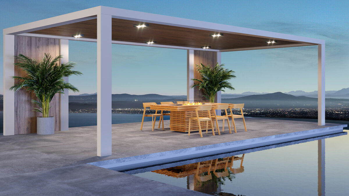 Outdoor Firepit NZ - EcoSmart Gin 90 Dining Teak