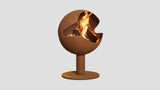 Globe Fireplace Corten Steel Flame