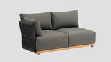 dark grey modular outdoor sofa section
