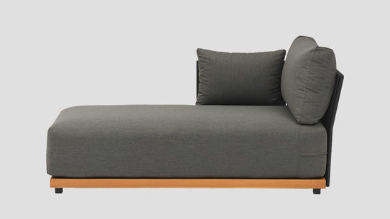 dark grey modular outdoor sofa section
