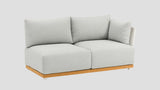 light grey modular outdoor sofa section
