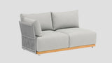 light grey modular outdoor sofa section