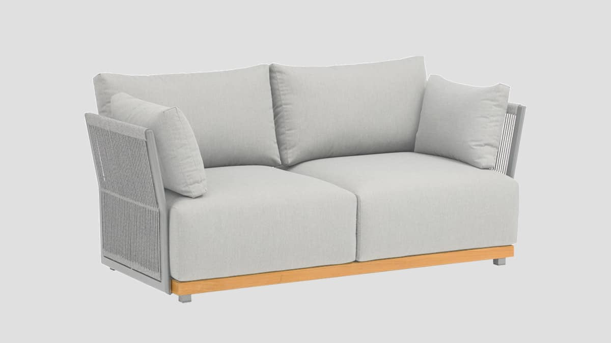 Hamilton Light Grey Double Sofa