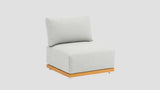light grey modular outdoor sofa section