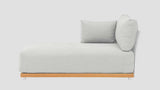 light grey modular outdoor sofa section