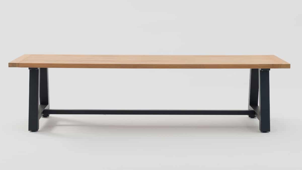 Hampden Teak 3M Dining Table Front