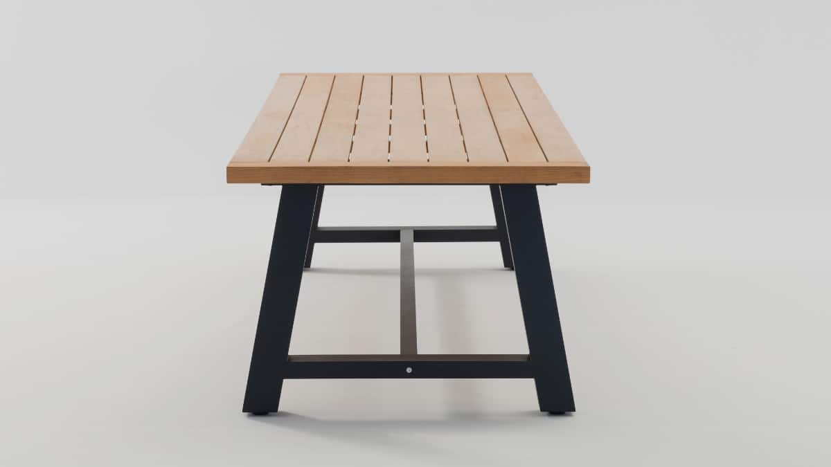 Hampden Teak 3M Dining Table Side