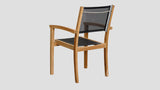Herne Bay Stackable Chair Teak Black Back
