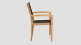 Herne Bay Stackable Chair Teak Black Side
