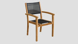 Herne Bay Stackable Chair Teak Black