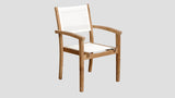 Herne Bay Stackable Chair Teak White
