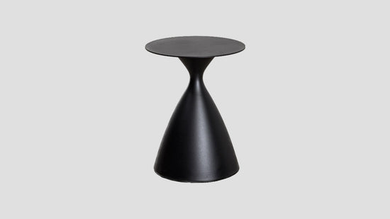 Hourglass Aluminium Side Table Black
