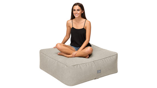 Isla Ottoman Linen, 950 x 950 x 400 mm