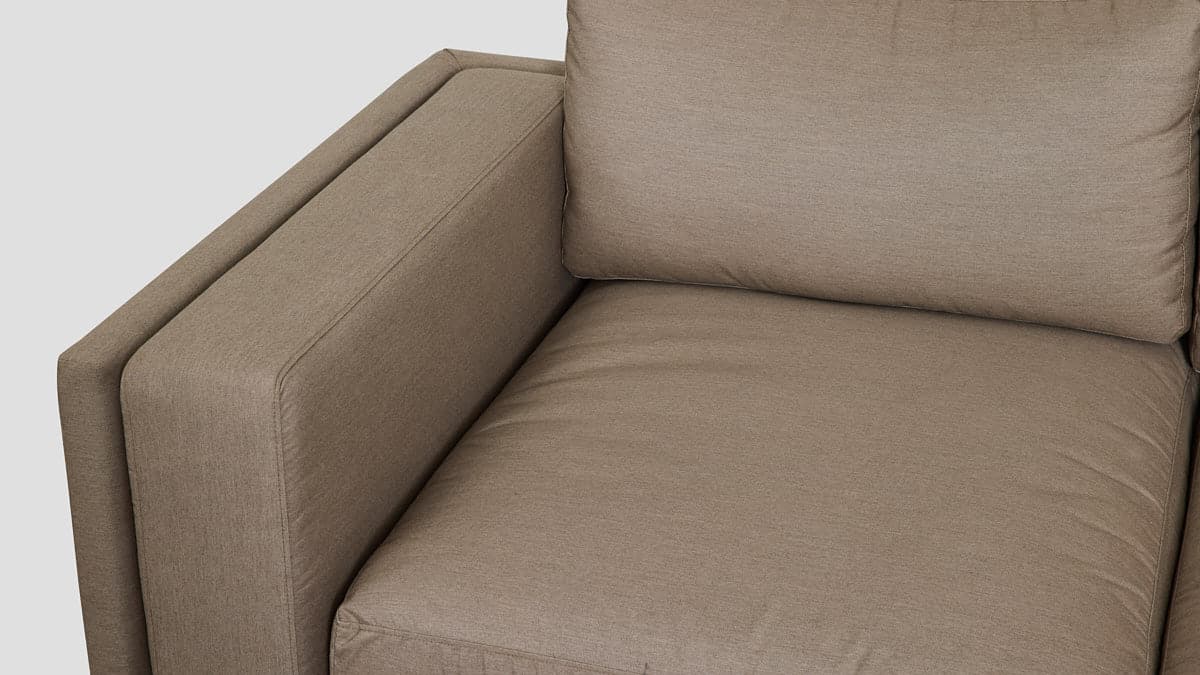 Kapiti Double Right Arm Section Taupe Arm Closeup