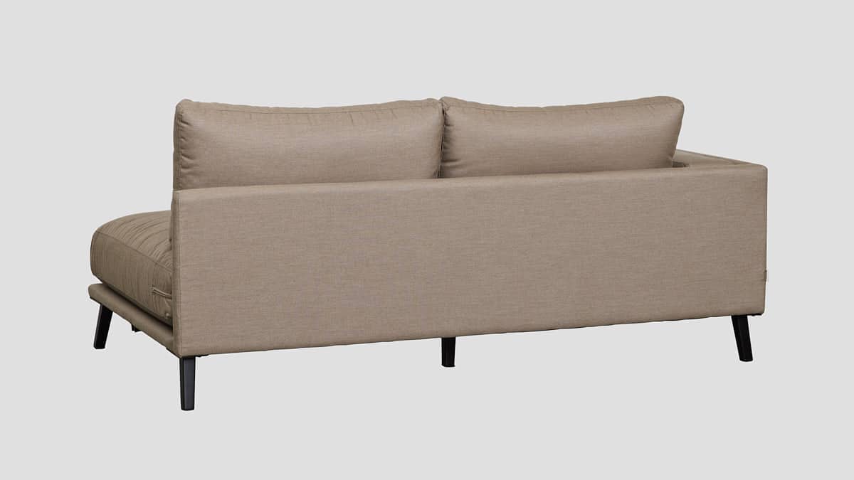 Kapiti Double Right Arm Section Taupe Rear