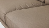 Kapiti Double Right Arm Section Taupe Seat Closeup