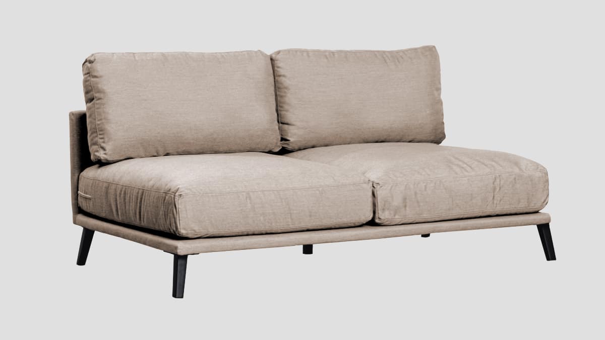 taupe modular outdoor sofa section