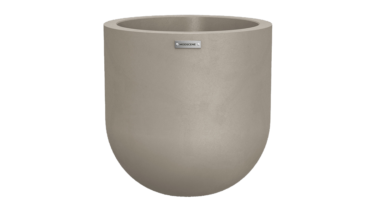 Lisbon 500 Planter — Earth Riverstone, 500 x 500 x 500 mm