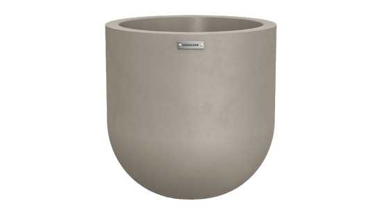Lisbon 500 Planter — Earth Riverstone, 500 x 500 x 500 mm