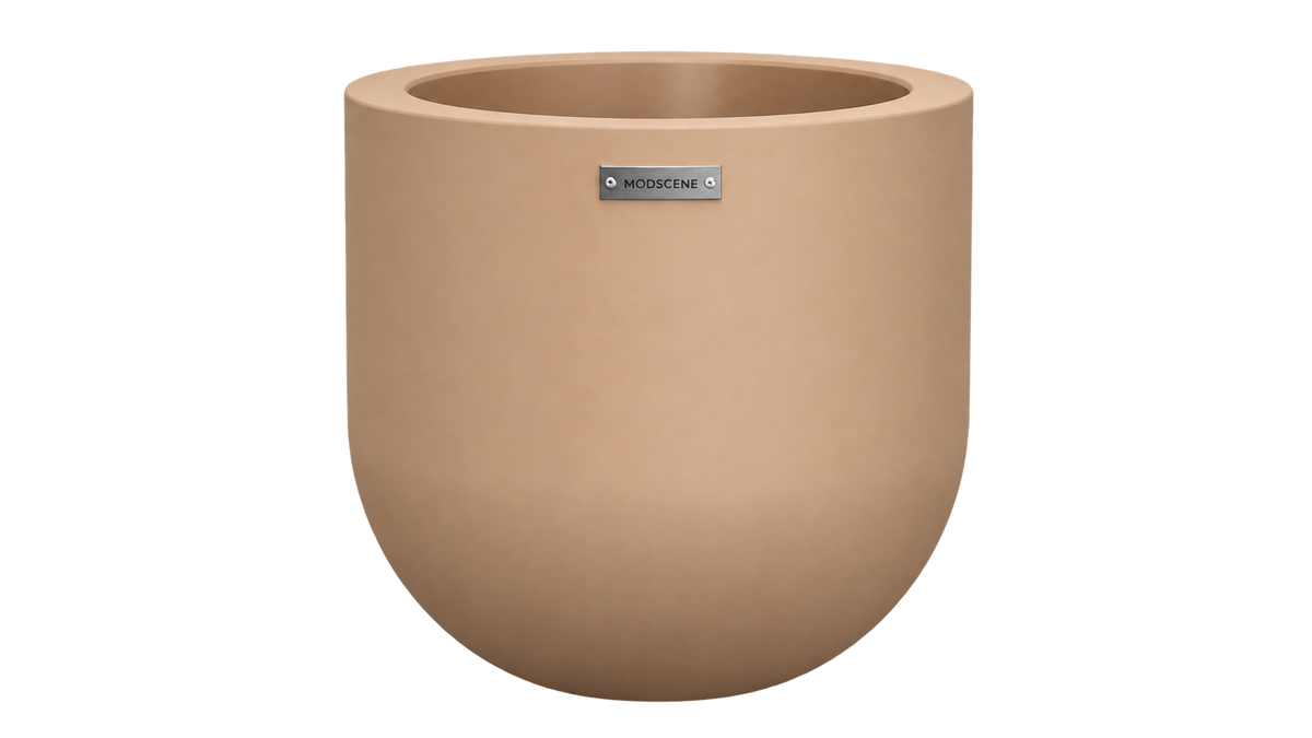Lisbon 400 Planter — Lisbon400 Tan, 400 x 400 x 400 mm