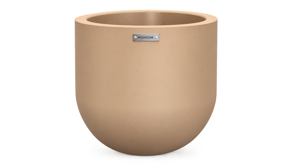 Lisbon 500 Planter — Lisbon500 Tan, 500 x 500 x 500 mm