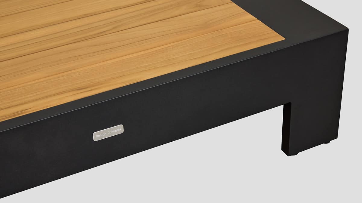 Mackenzie Alu Coffee Table Black Corner