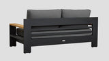 Mackenzie Alu Double Sofa Black Rear