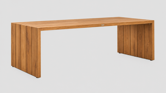 Mangawhai Teak Dining Table 2.2L X 1.0W — outdoor dining tables from Design Concepts NZ