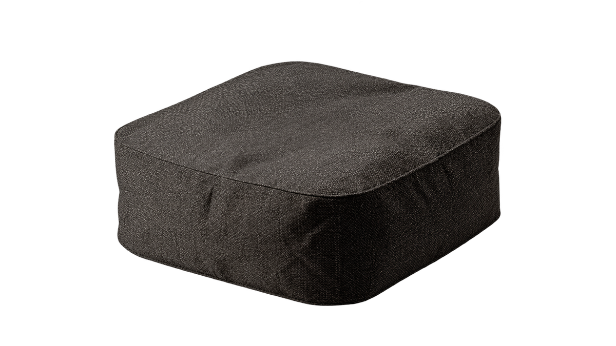Marine Bean Ottoman — Coal, 76 x 76 x 28 cm