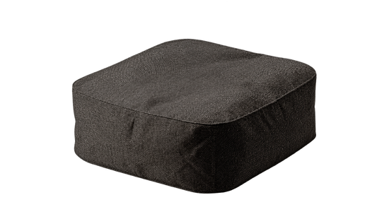 Marine Bean Ottoman — Coal, 76 x 76 x 28 cm