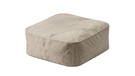 Marine Bean Ottoman — Linen, 76 x 76 x 28 cm
