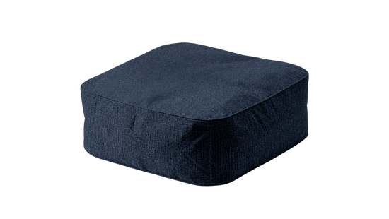 Marine Bean Ottoman — Indigo, 76 x 76 x 28 cm